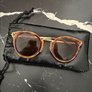 Celine Amber Sunglasses with Gold Detail
